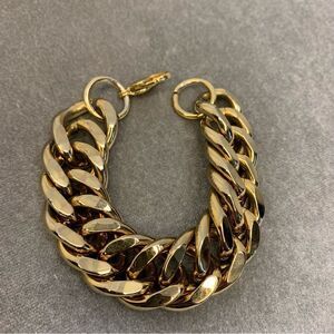 Goldtone metal chain bracelet